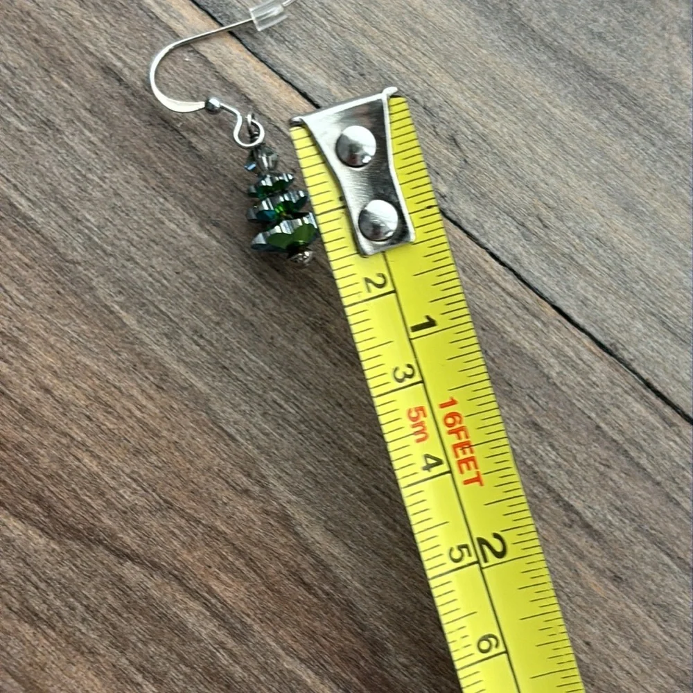 Swarovski crystal Christmas tree earrings